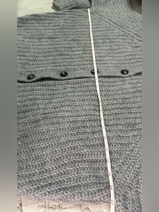 Sezane Emile Cardigan Mottled Grey Alpaca Wool Button Sweater Size M NWT - Picture 6 of 8